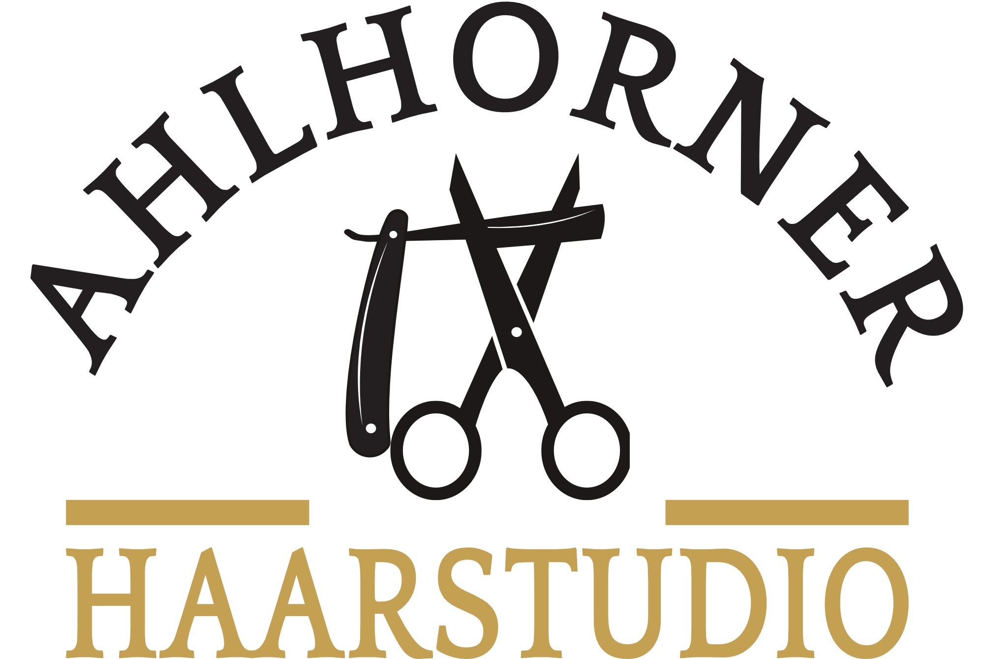 Logo Ahlhorner Haarstudio Schwarz